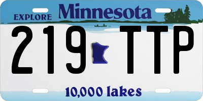 MN license plate 219TTP