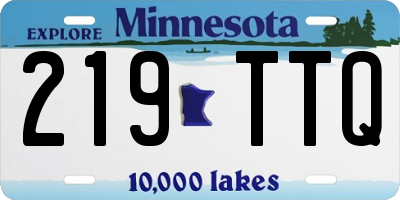 MN license plate 219TTQ