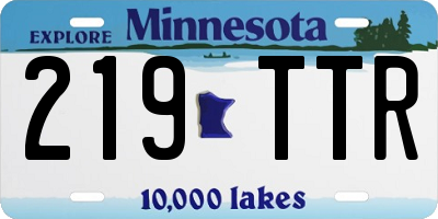 MN license plate 219TTR