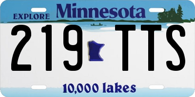 MN license plate 219TTS