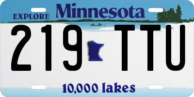 MN license plate 219TTU