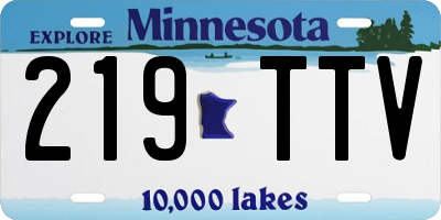 MN license plate 219TTV