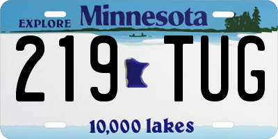 MN license plate 219TUG