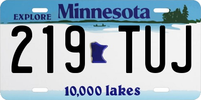 MN license plate 219TUJ