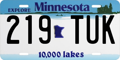 MN license plate 219TUK