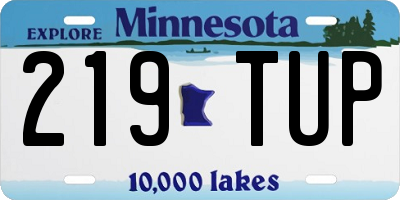 MN license plate 219TUP