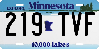 MN license plate 219TVF