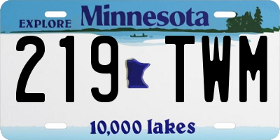 MN license plate 219TWM