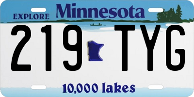 MN license plate 219TYG