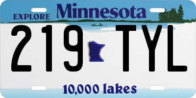 MN license plate 219TYL