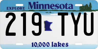 MN license plate 219TYU