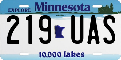 MN license plate 219UAS