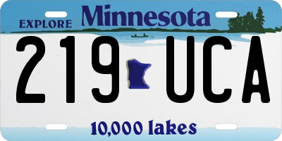 MN license plate 219UCA