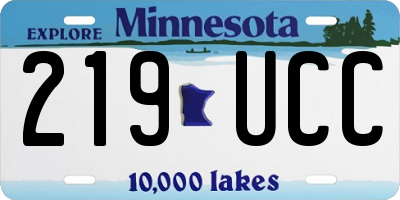 MN license plate 219UCC