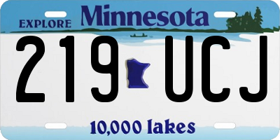 MN license plate 219UCJ