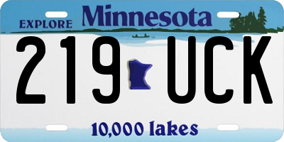 MN license plate 219UCK