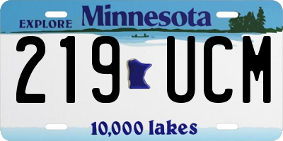 MN license plate 219UCM