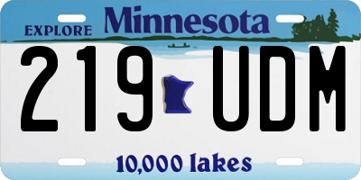 MN license plate 219UDM
