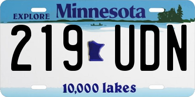 MN license plate 219UDN