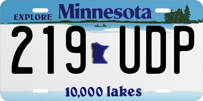 MN license plate 219UDP