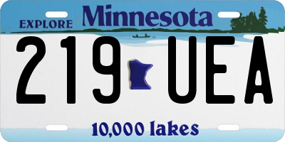 MN license plate 219UEA