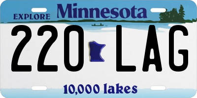 MN license plate 220LAG