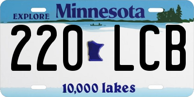 MN license plate 220LCB