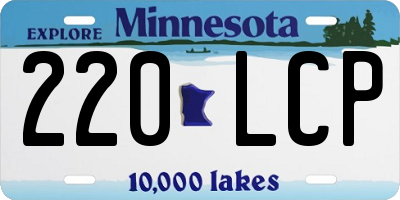 MN license plate 220LCP
