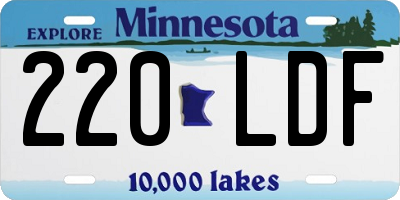 MN license plate 220LDF