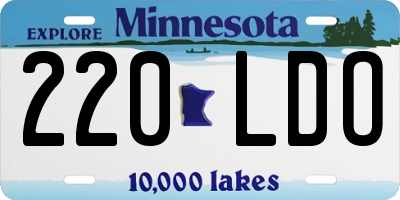 MN license plate 220LDO