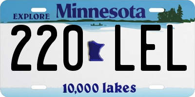 MN license plate 220LEL