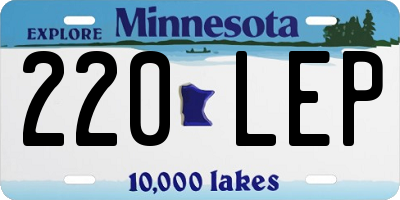 MN license plate 220LEP