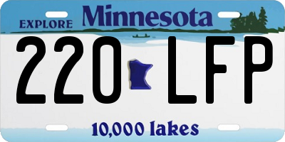 MN license plate 220LFP