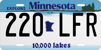 MN license plate 220LFR
