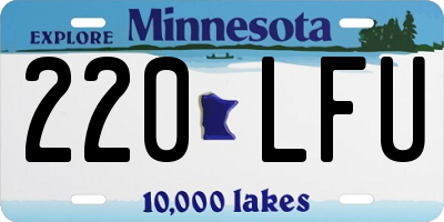 MN license plate 220LFU