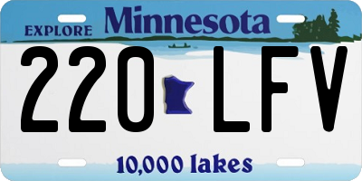 MN license plate 220LFV