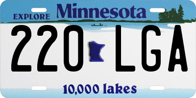 MN license plate 220LGA