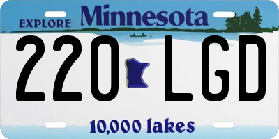 MN license plate 220LGD