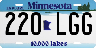 MN license plate 220LGG