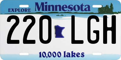 MN license plate 220LGH