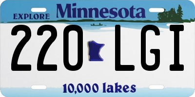 MN license plate 220LGI