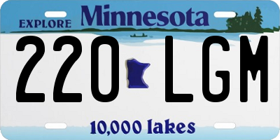 MN license plate 220LGM