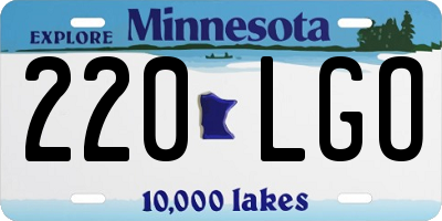 MN license plate 220LGO