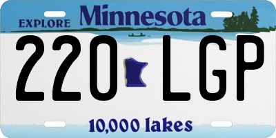 MN license plate 220LGP