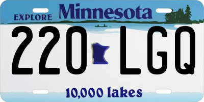MN license plate 220LGQ