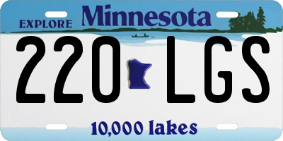 MN license plate 220LGS