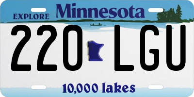 MN license plate 220LGU