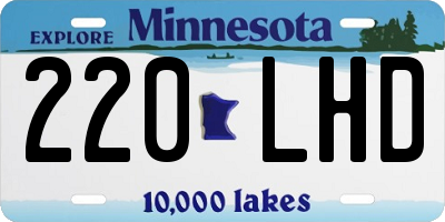 MN license plate 220LHD