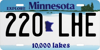 MN license plate 220LHE