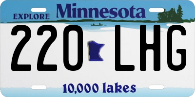 MN license plate 220LHG
